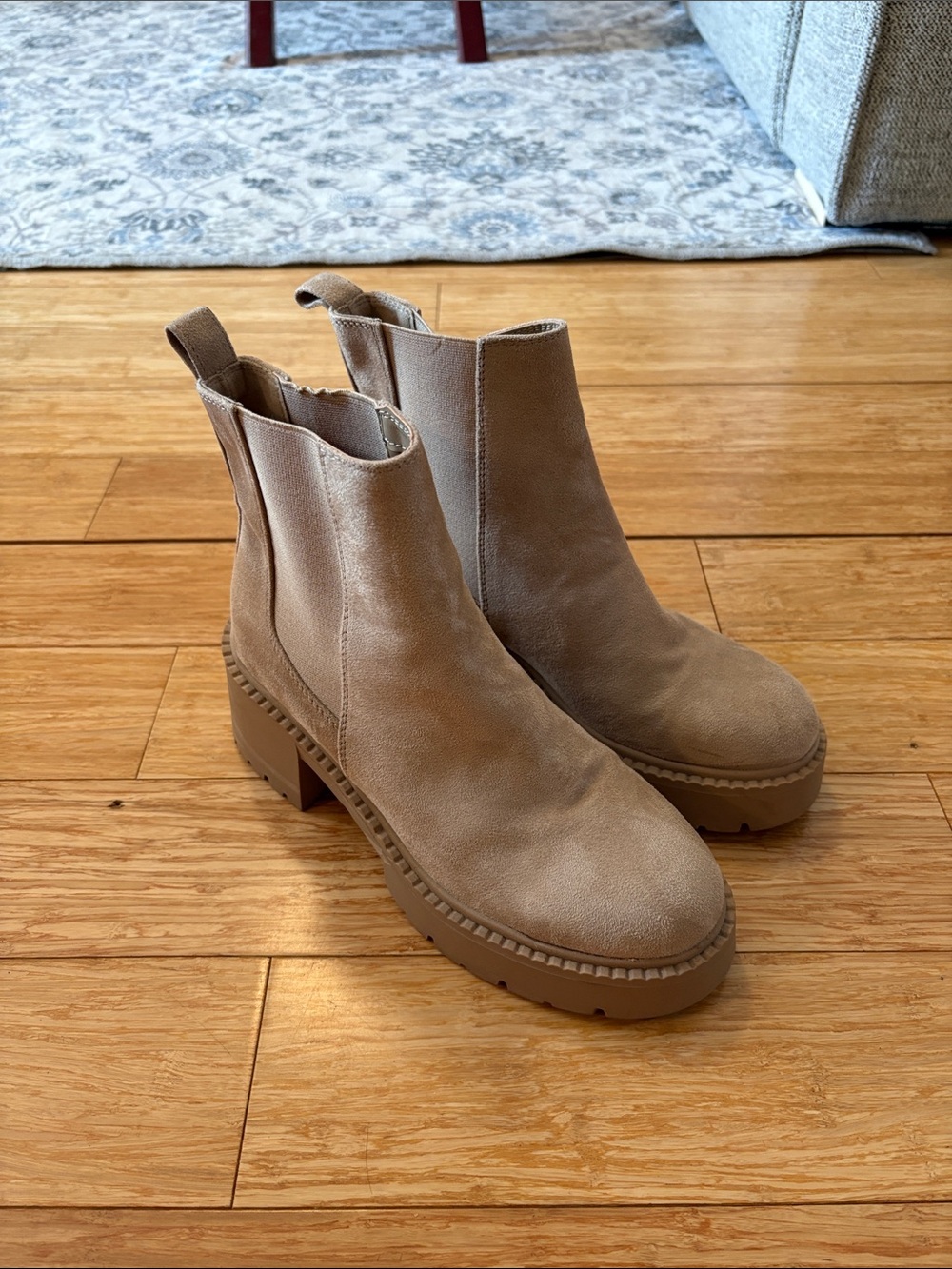 Taupe Chelsea Lug Sole Ankle Boots - Women's